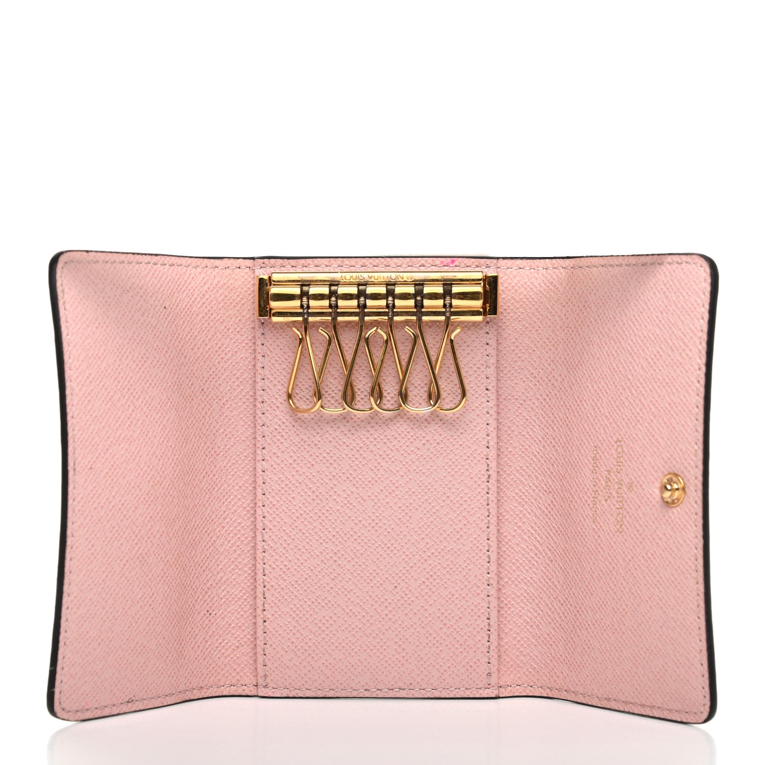 Louis Vuitton Damier Ebene Multicles 6 Key Holder Rose Ballerine 5 of 7