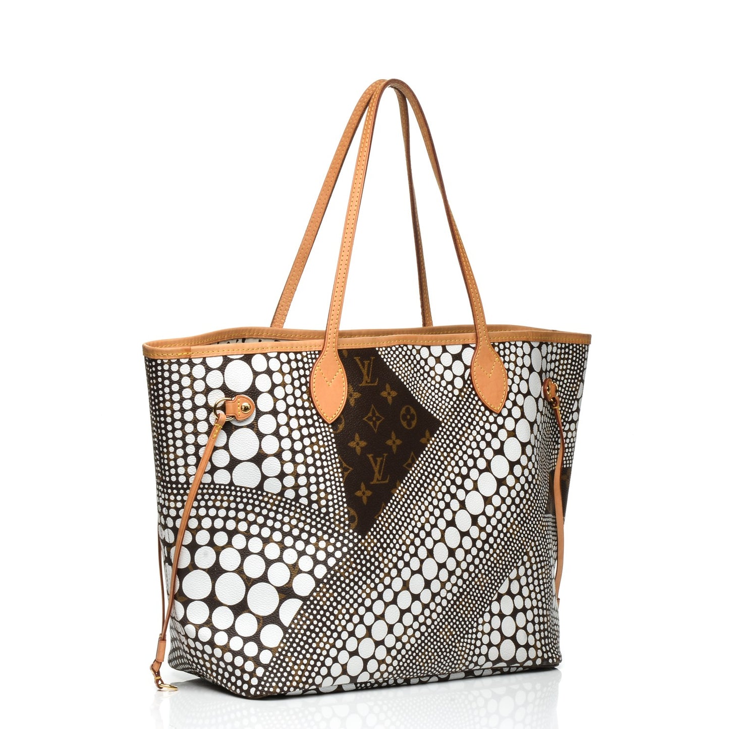 Monogram Kusama Waves Neverfull MM White