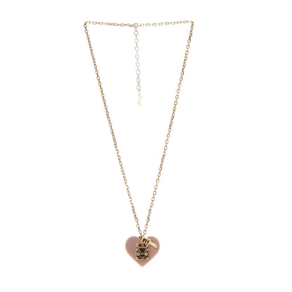 Louis Vuitton Lock Me Heart Necklace Rose Velours 4 of 7