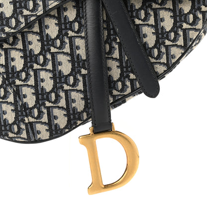 Christian Dior Oblique Saddle Bag Blue 8 of 12