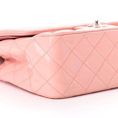 Chanel Patent Quilted Jumbo Double Flap Pink 9 of 11