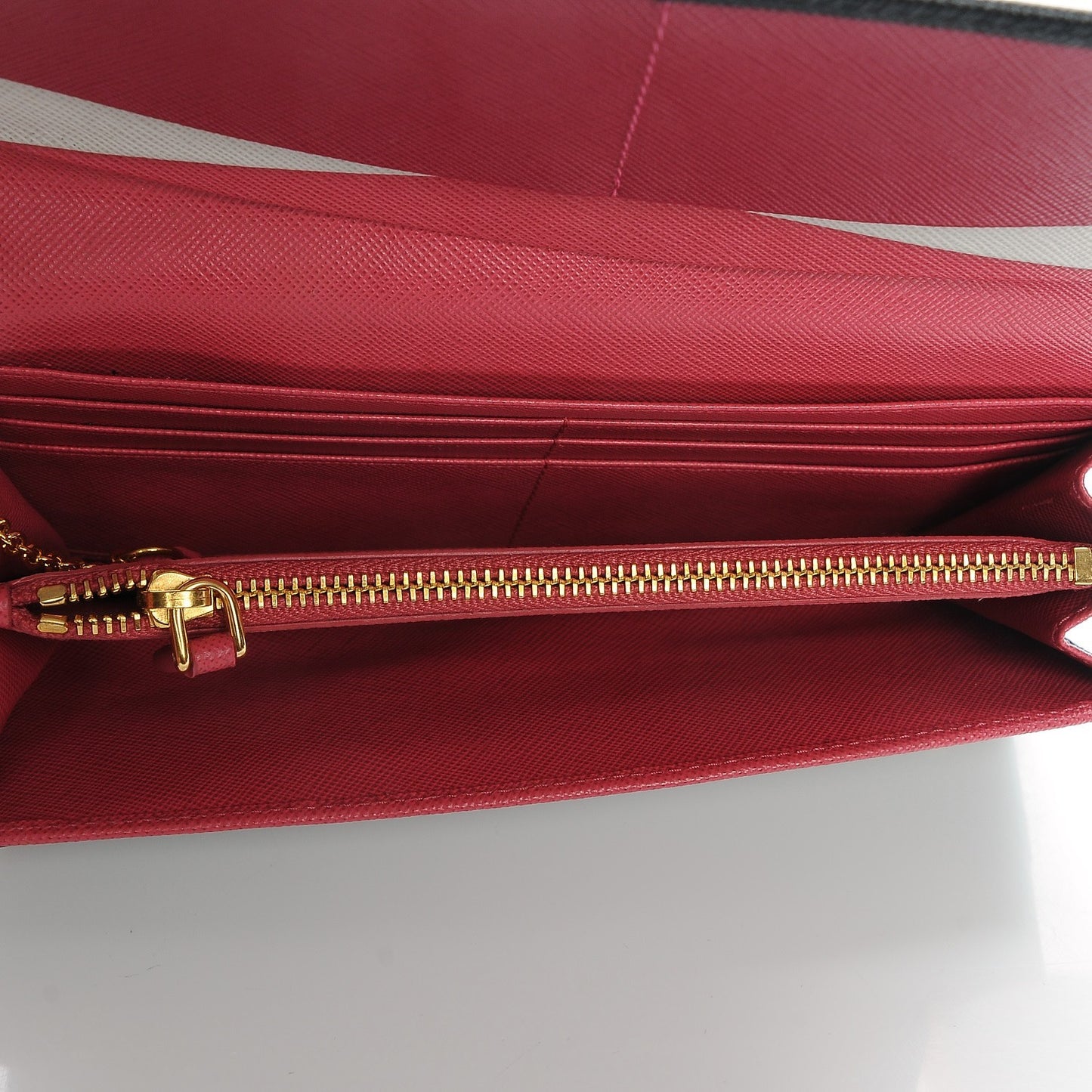 Saffiano Colour Continental Flap Wallet Black Hibiscus