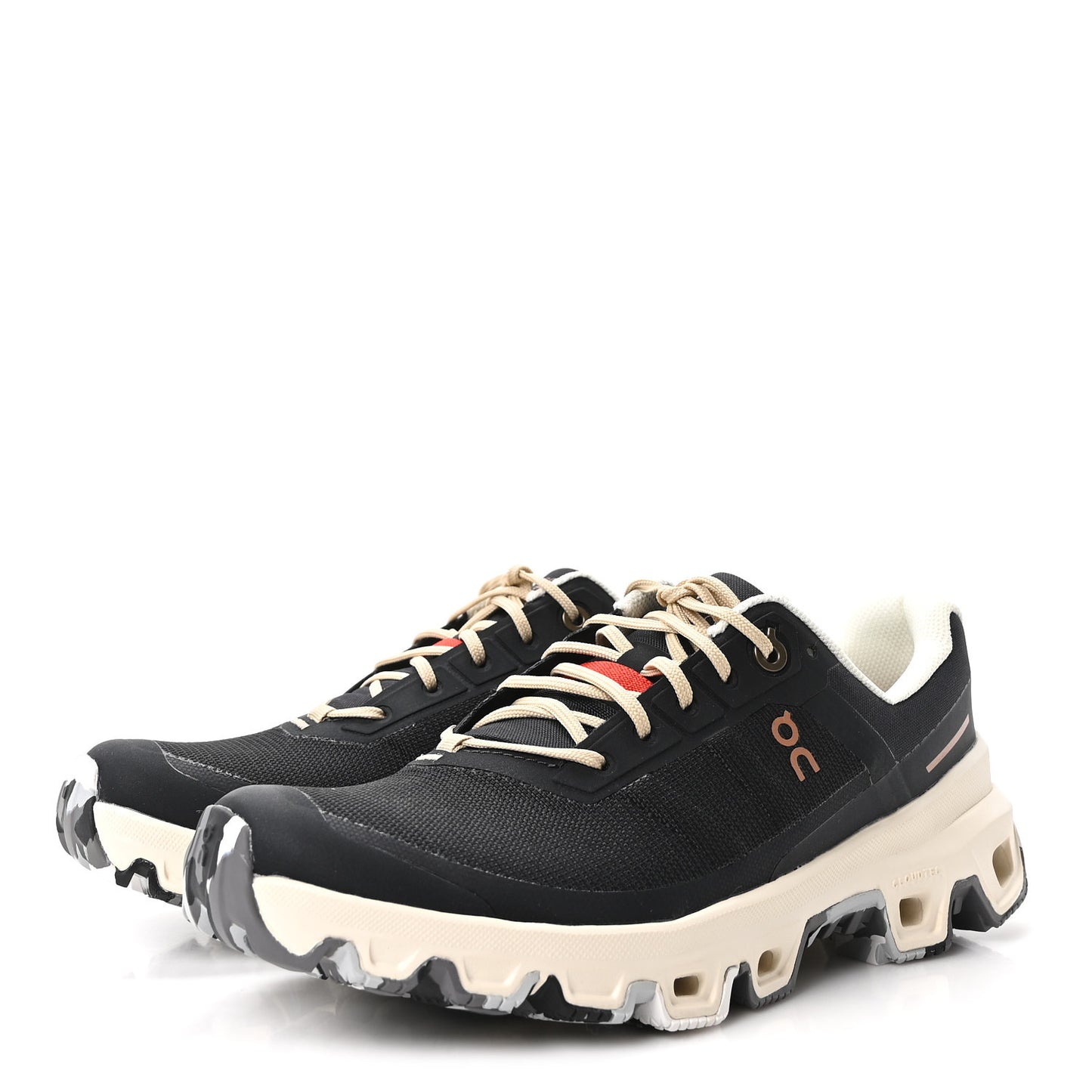 X ON Canvas Mesh Cloudventure Sneakers 37 Black