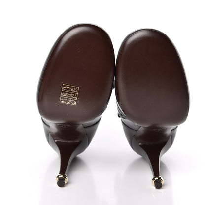 Chanel Lambskin Camellia CC Booties 38 Dark Grey 5 of 8
