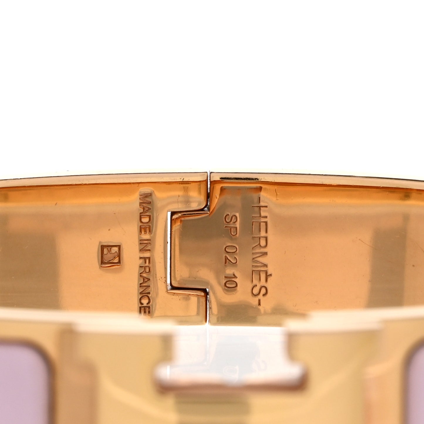 Enamel Narrow Clic Clac H Bracelet PM Rose Dragee