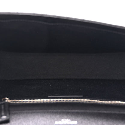Saint Laurent Grain De Poudre Textured Mixed Matelasse Large Triquilt Monogram Satchel Black 5 of 12