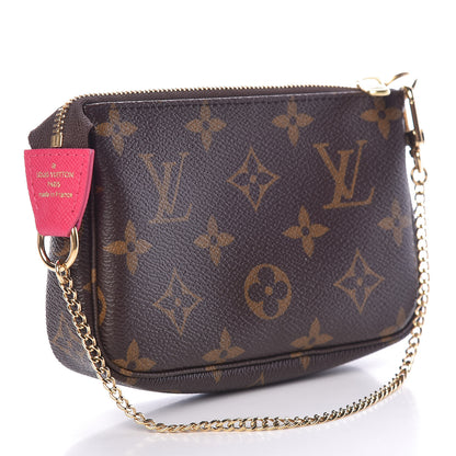 Louis Vuitton Monogram 2019 Christmas Animation Mini Courchevel Pochette Accessories Fuchsia 3 of 7