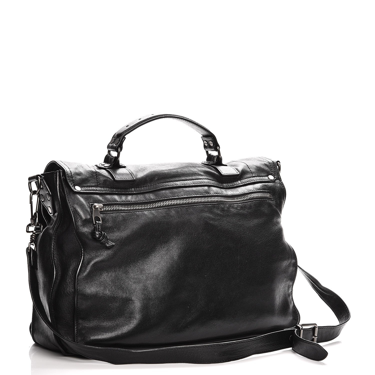 Proenza Schouler Lambskin Large PS1 Satchel Black 4 of 11