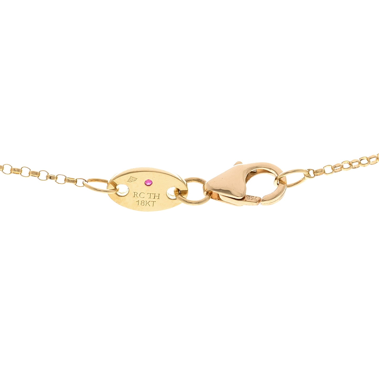 18K Yellow Gold Diamond Small Venetian Princess Flower Pave Pendant Necklace