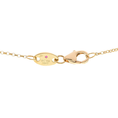 Roberto Coin 18K Yellow Gold Diamond Small Venetian Princess Flower Pave Pendant Necklace 4 of 4