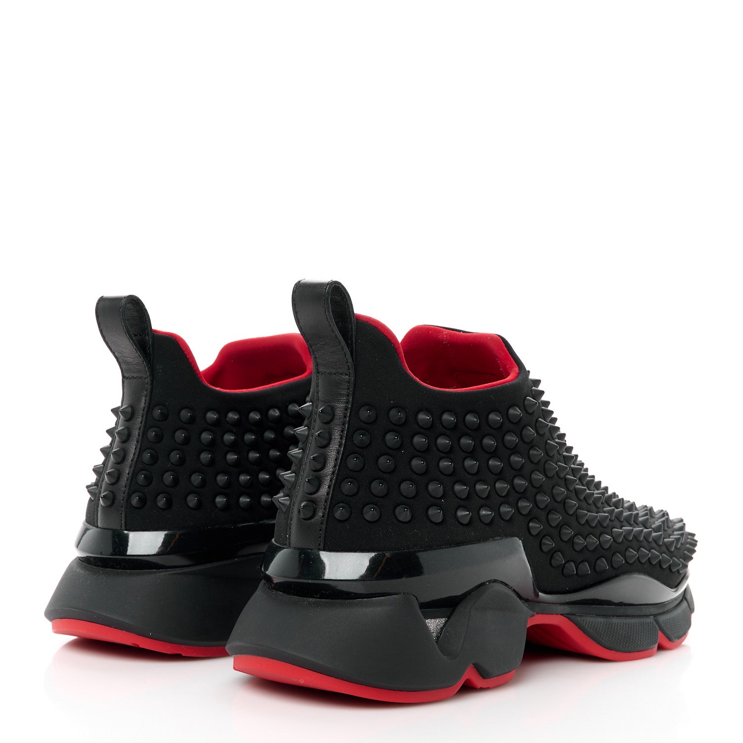 Christian Louboutin Neoprene Spike Sock Donna Flat Sneakers 40 Black 4 of 8
