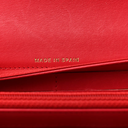 Chanel Lambskin Quilted Large Gusset Flap Wallet Red 7 of 12