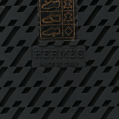 Hermes Calfskin Womens Chypre Sandals 39 Black 7 of 9