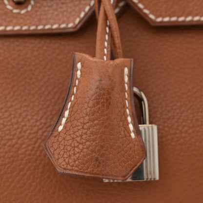 Hermes Natural Barenia Faubourg Birkin 30 Fauve 12 of 14