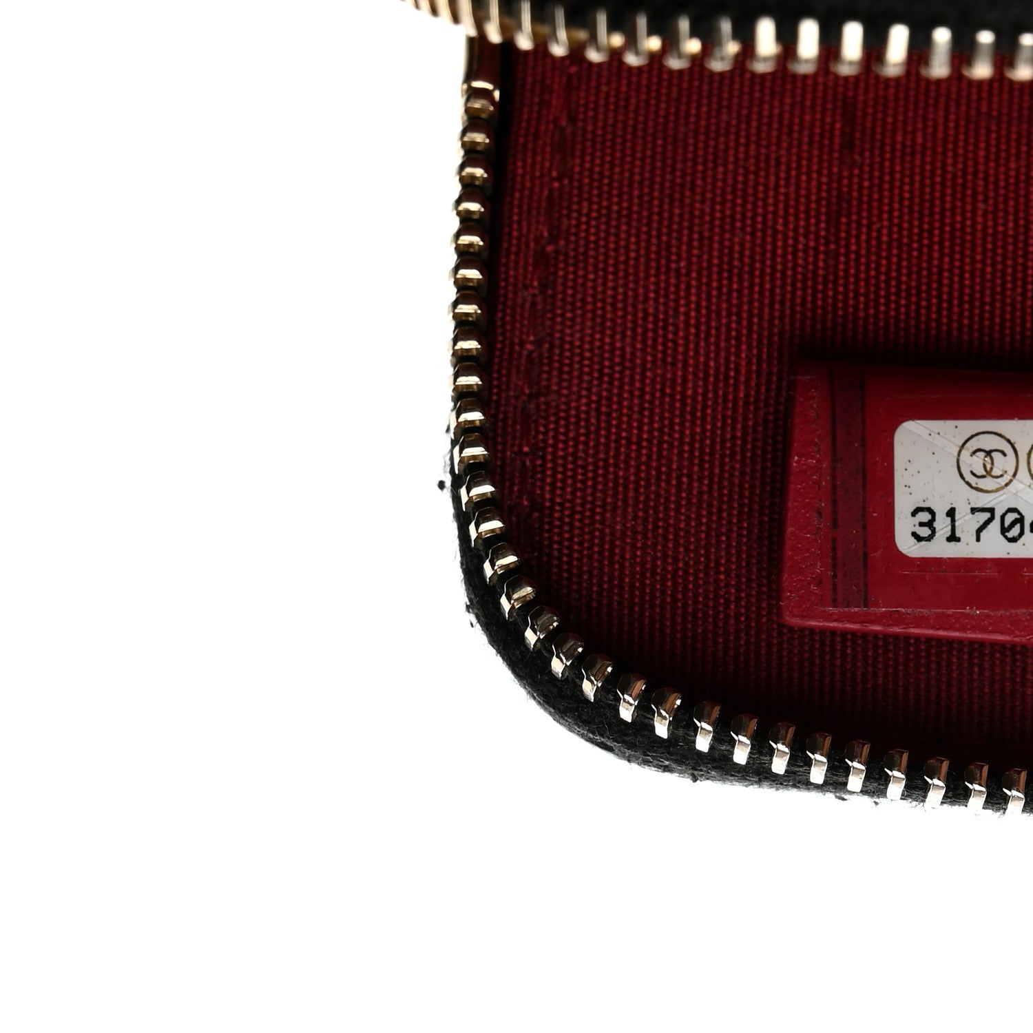 Chanel Lambskin Quilted Chanel 19 Zip Card Holder Wallet Black 7 of 7