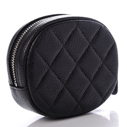 Chanel Caviar Quilted Zip Around Classic Coin Purse Black 3 of 8