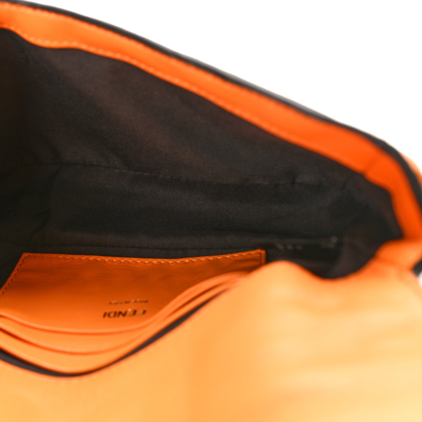 Nappa FF 1974 Embossed Mini Baguette Clementine