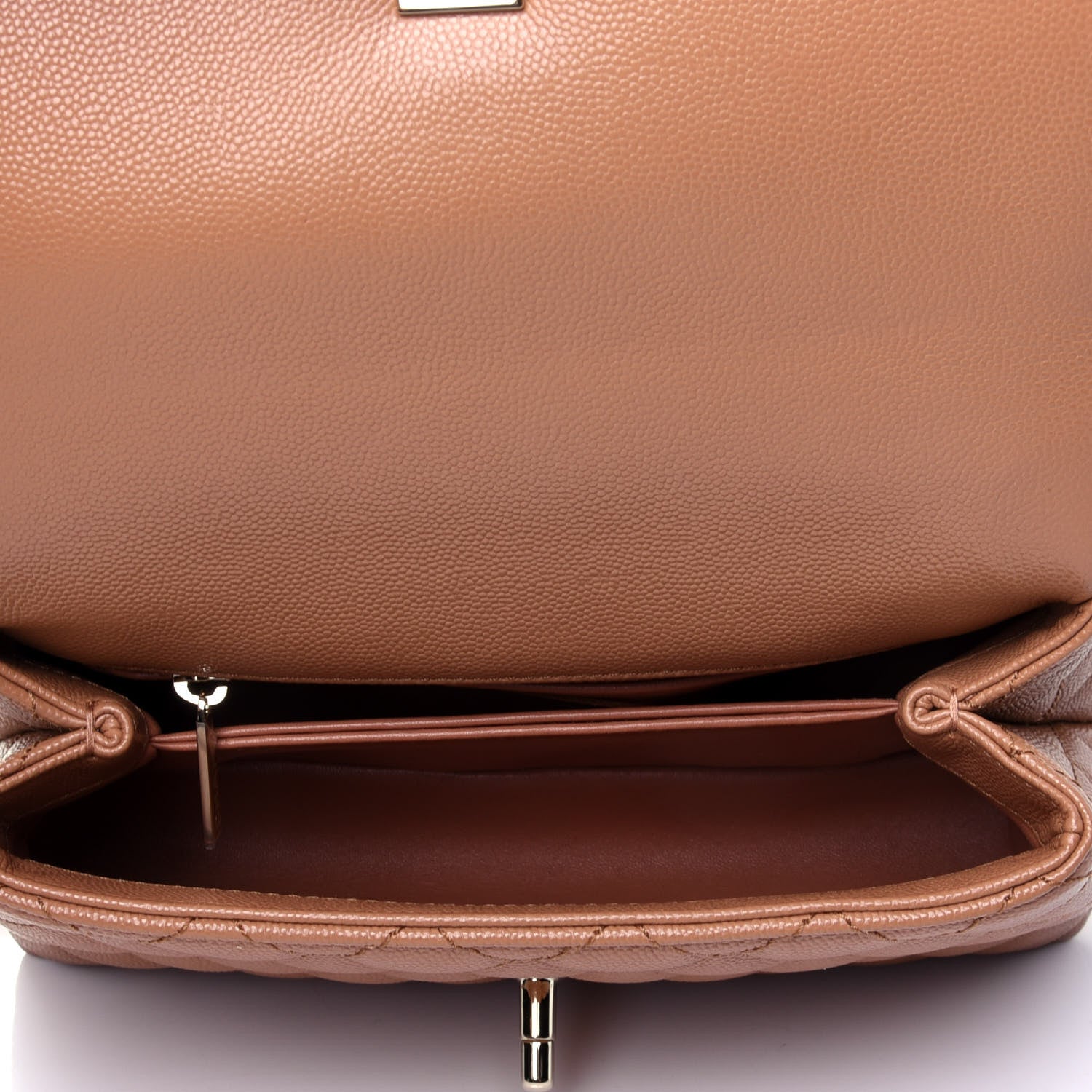 Chanel Caviar Quilted Mini Coco Handle Flap Brown 4 of 4