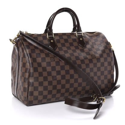Louis Vuitton Damier Ebene Speedy Bandouliere 35 3 of 10