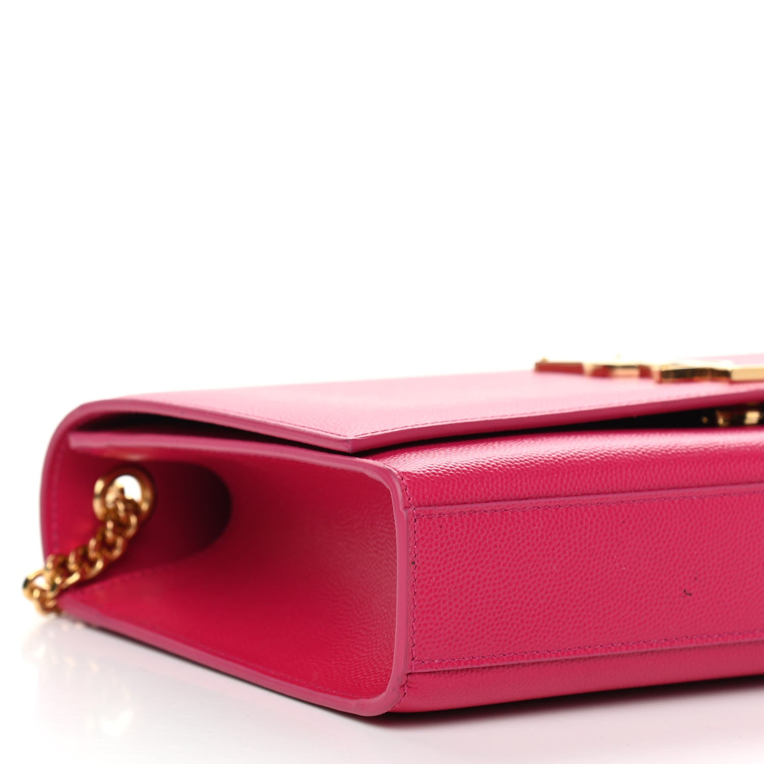 Saint Laurent Grain De Poudre Medium Monogram Kate Satchel Lipstick Fuchsia 8 of 10