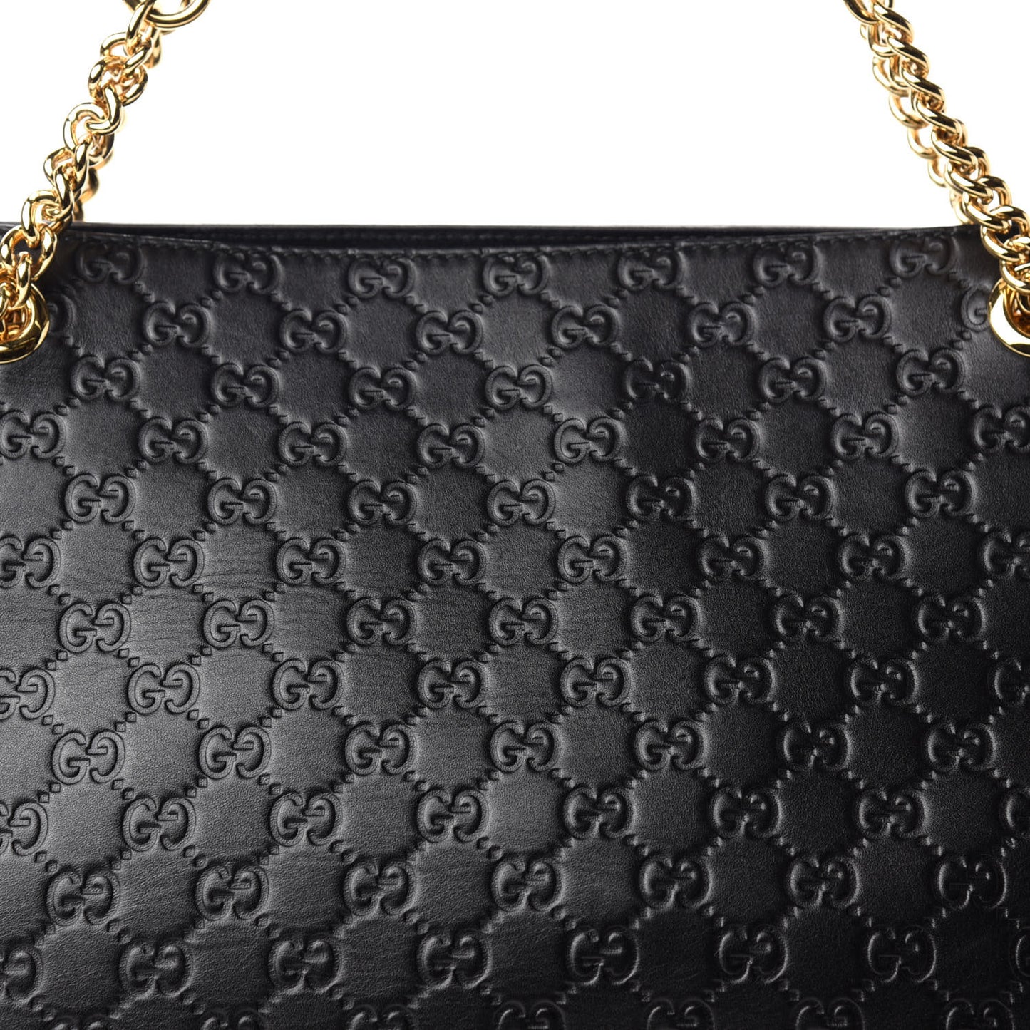 Guccissima Signature Large Shoulder Tote Bag Black