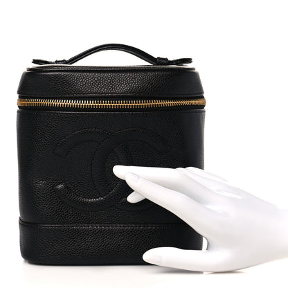 Chanel Caviar Vanity Cosmetic Case Black 2 of 11