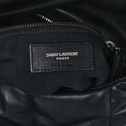 Saint Laurent Lambskin Quilted Small Loulou Puffer Monogram Chain Satchel Black 7 of 11