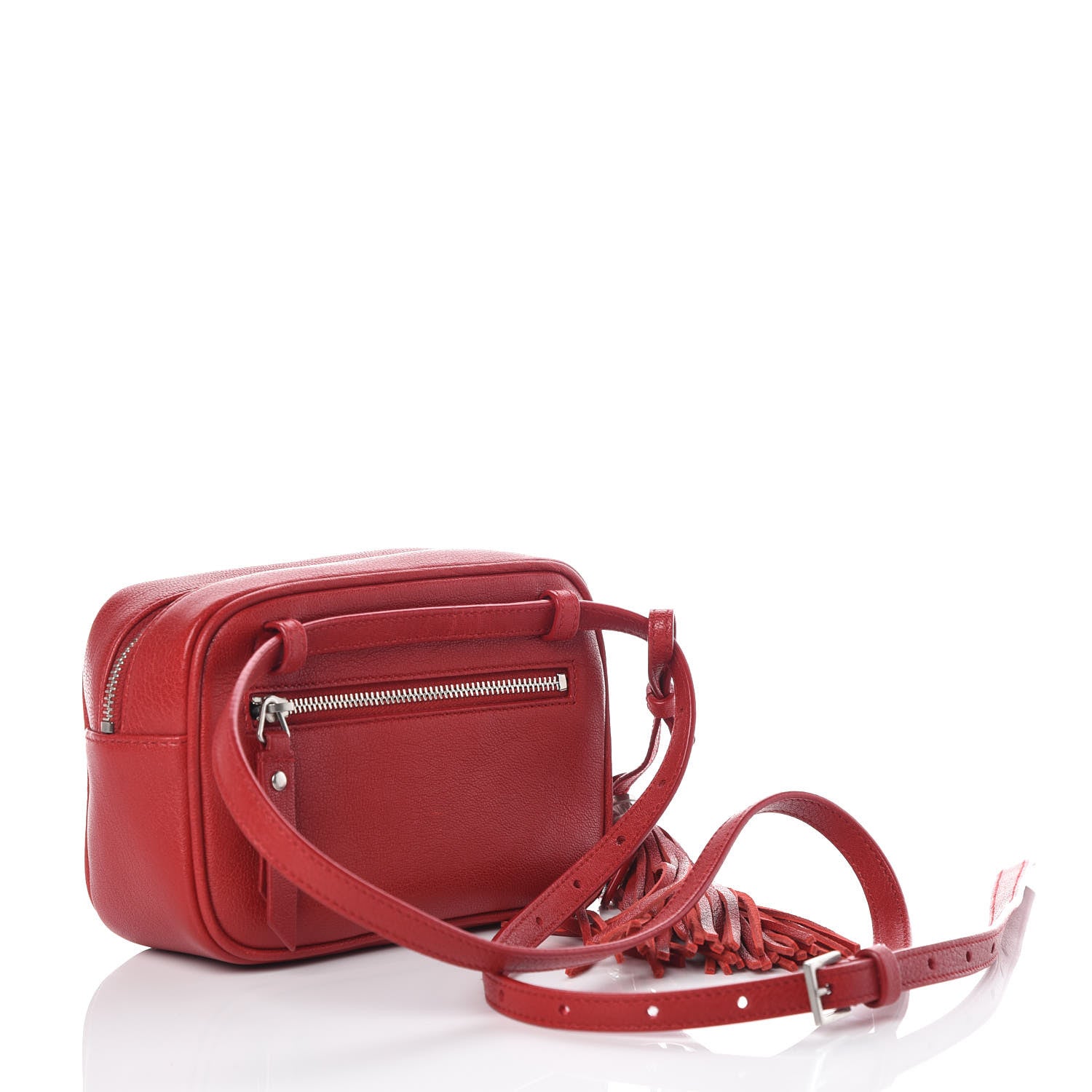 Saint Laurent Lambskin Monogram Lou Belt Bag Red 3 of 8