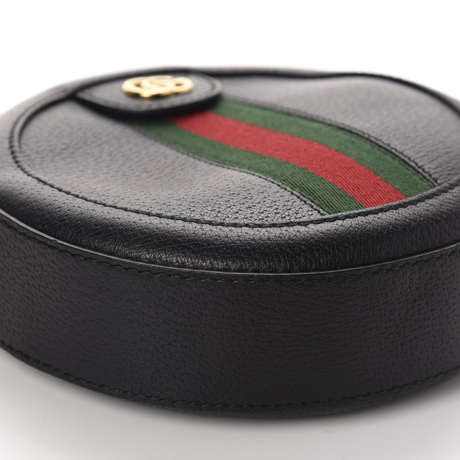 Gucci Grained Calfskin Web Mini Ophidia Round Shoulder Bag Black 6 of 10