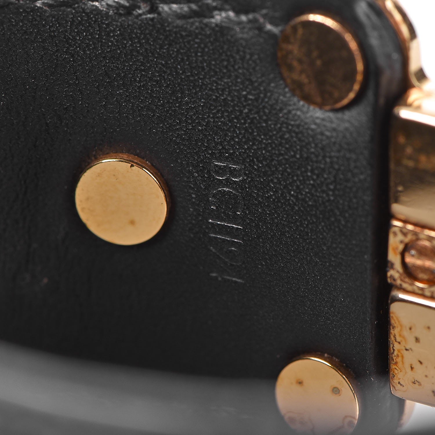 Louis Vuitton Calfskin Save It Bracelet 17 Black 4 of 6