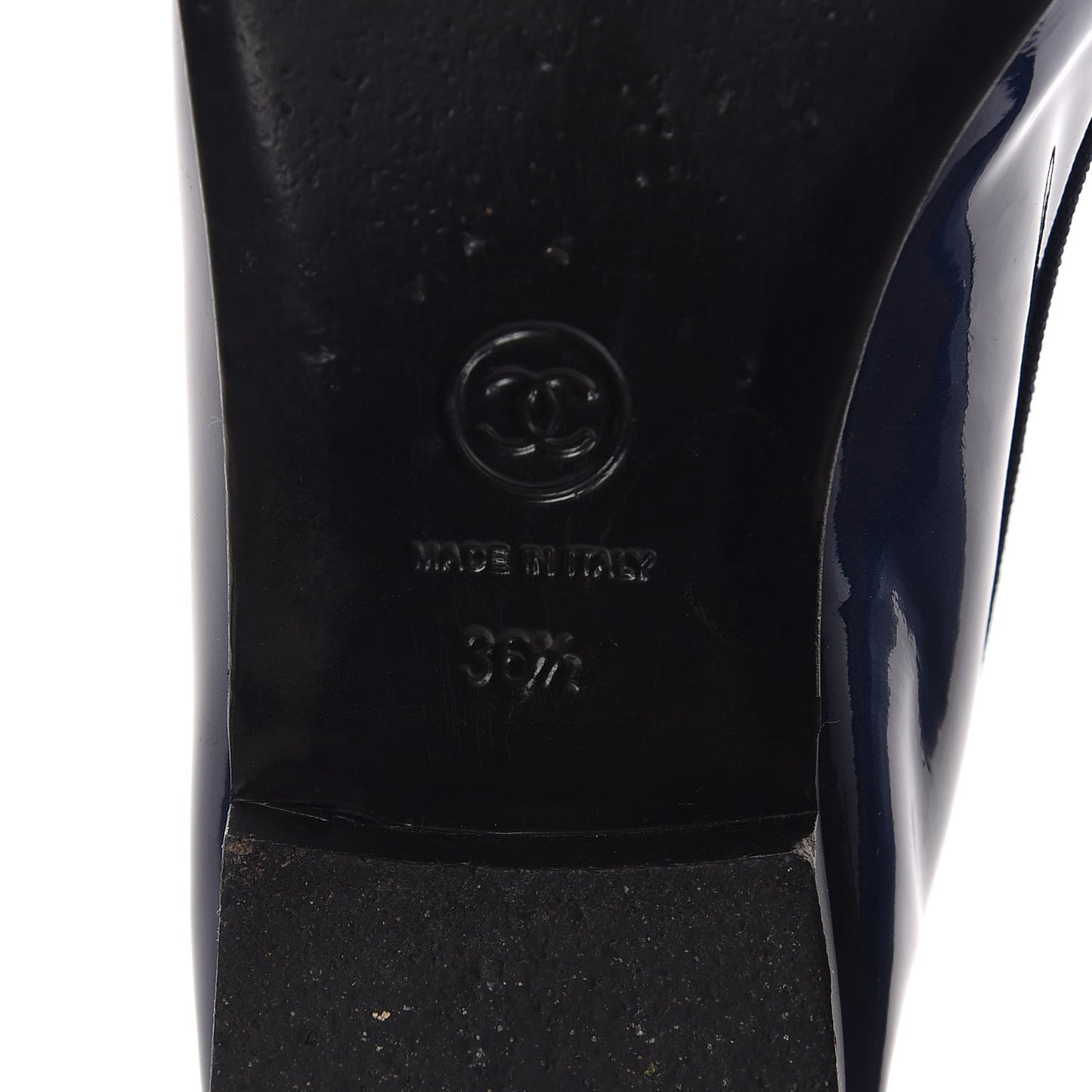 Patent Cap Toe Ballerina Flats 36.5 Blue
