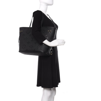 Louis Vuitton Empreinte Monogram Giant Neverfull MM Black 2 of 8