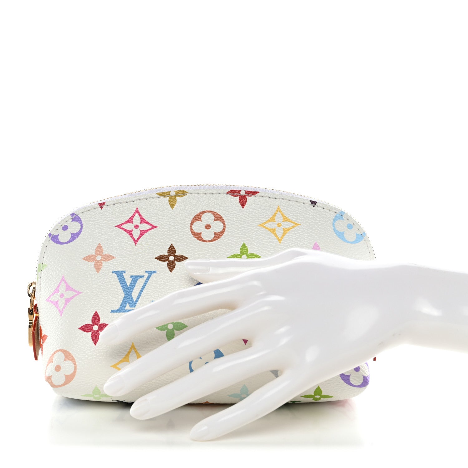 Louis Vuitton LV x TM Monogram Multicolor Cosmetic Pouch PM White 2 of 8