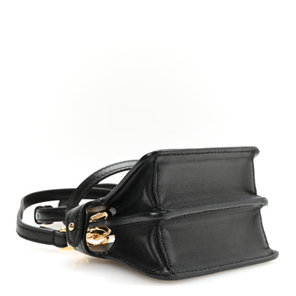 Fendi Shiny Nappa Nano Peekaboo Maxi Handle Satchel Black 4 of 11