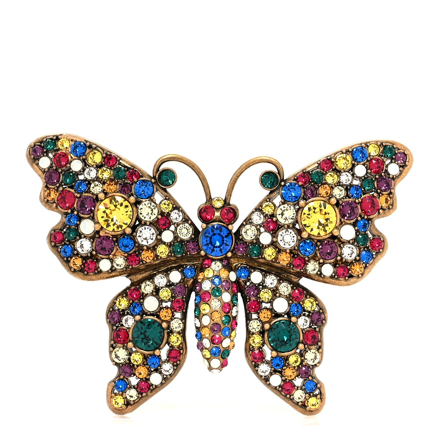 Gucci Crystal Butterfly Brooch Multicolor 1 of 4