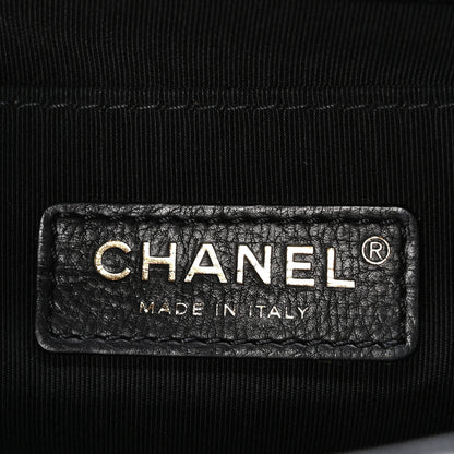 Chanel Caviar Chevron Quilted Medium Boy Flap Black 7 of 10