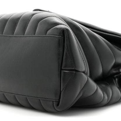 Saint Laurent Calfskin Y Quilted Monogram Medium Loulou Chain Satchel Black 10 of 16