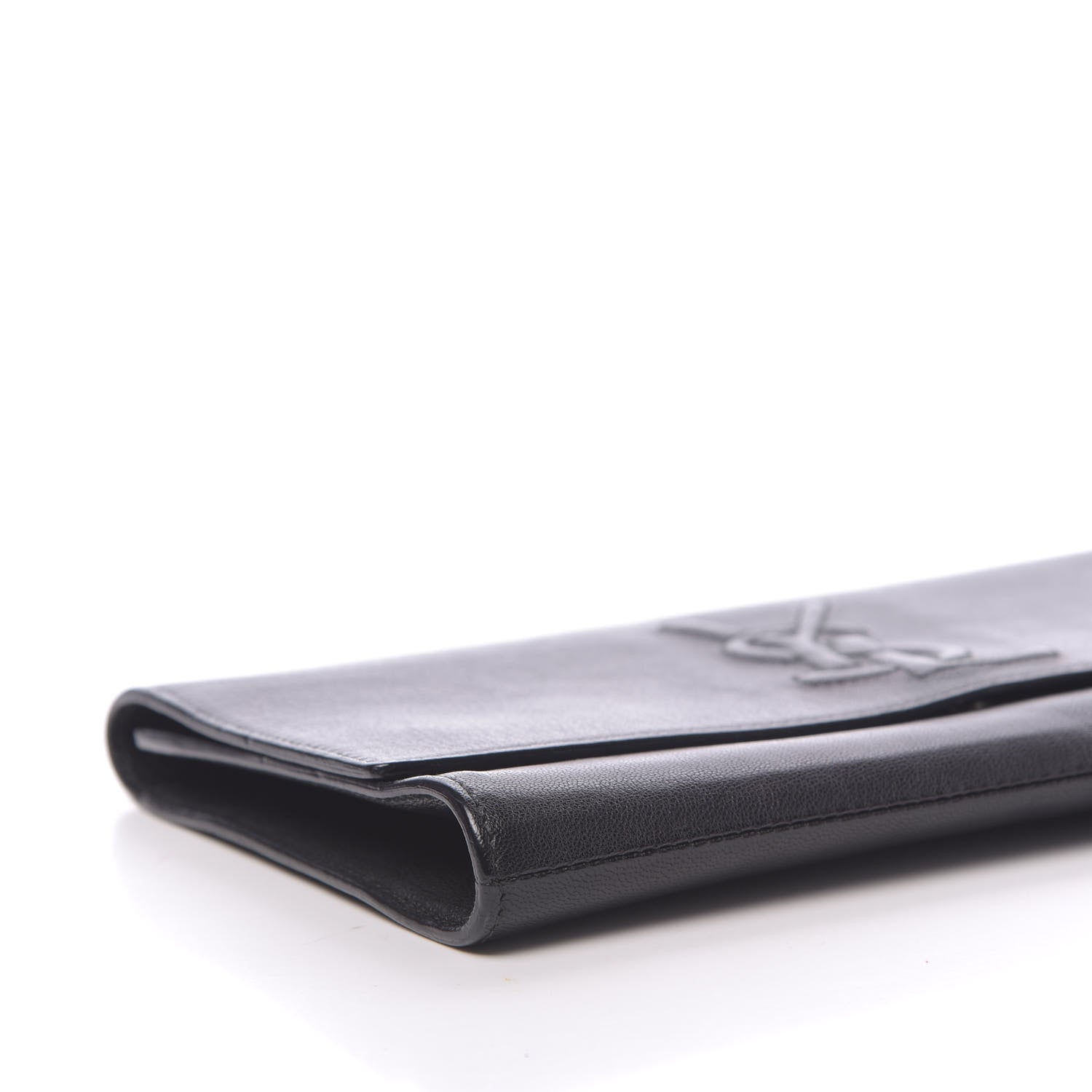 Saint Laurent Calfskin Monogram Large Belle De Jour Clutch Black 8 of 13