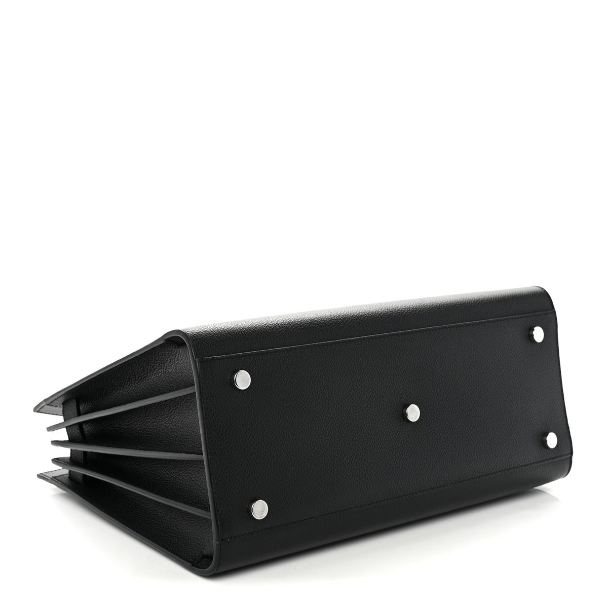 Grained Calfskin Small Sac De Jour Black