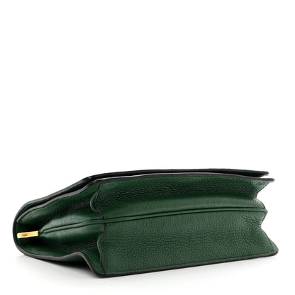 Prada Vitello Daino Double Strap Flap Crossbody Billardo 4 of 9