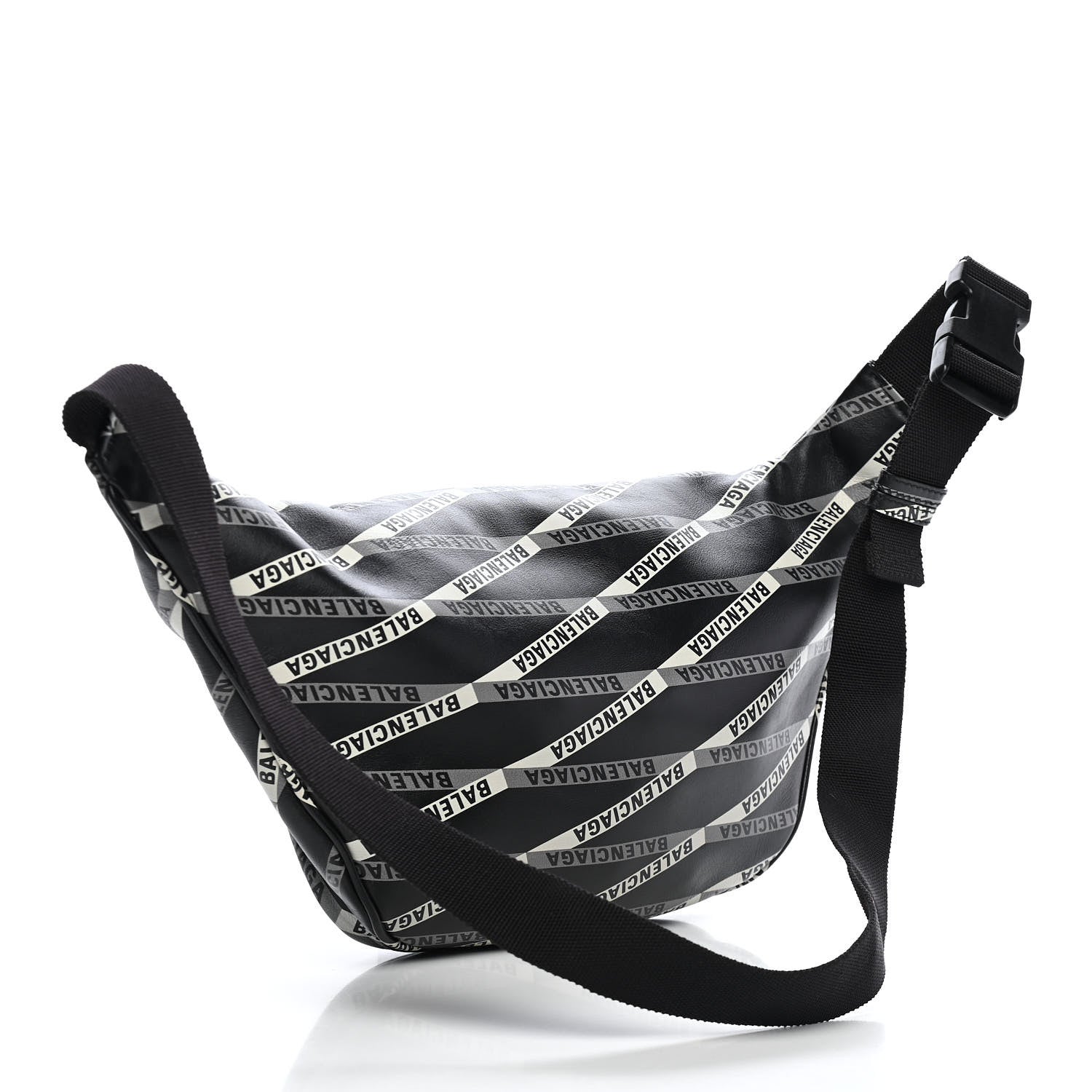 Balenciaga Smooth Calfskin Losange Monogram Explorer Belt Bag Black Grey 2 of 8