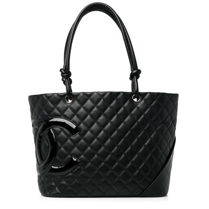 Chanel Calfskin Quilted Large Cambon Tote Black 1 of 16