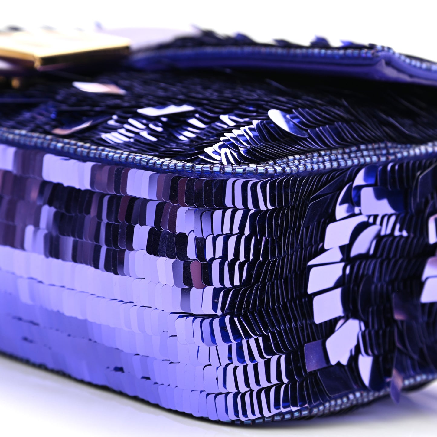 Sequin Paillettes Shiny Nappa Sex and the City Baguette Viola Purple Rain