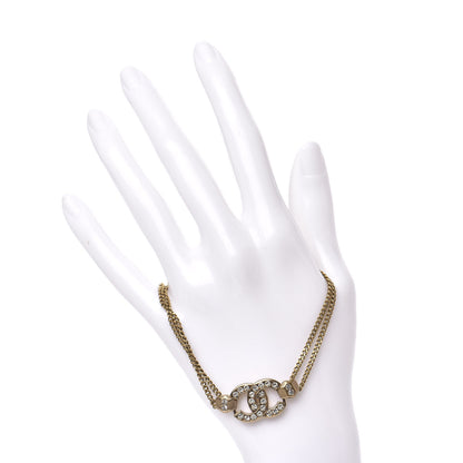 Chanel Crystal CC Chain Bracelet Gold 2 of 5