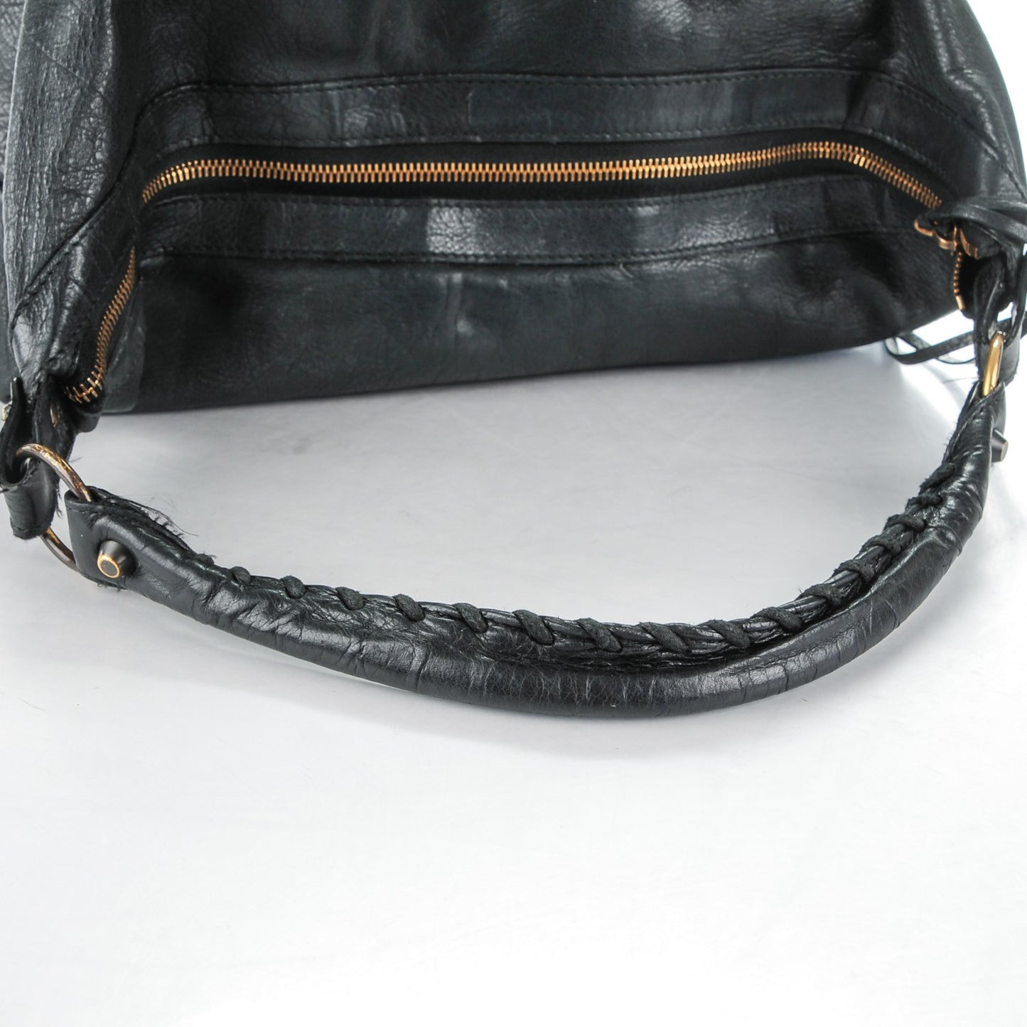 Agneau Classic Hardware Day Hobo Black
