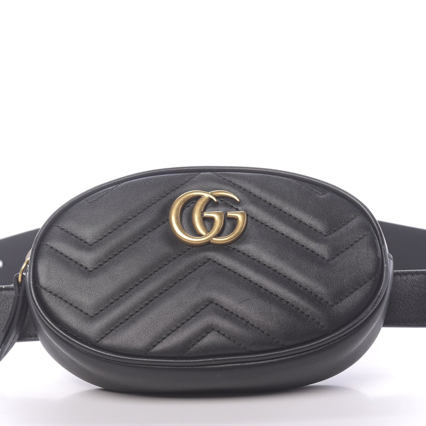 Calfskin Matelasse GG Marmont Belt Bag 75 30 Black