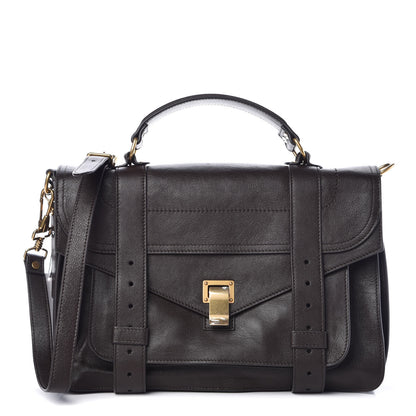 Proenza Schouler Lambskin Medium PS1 Satchel Dark Chocolate 1 of 11