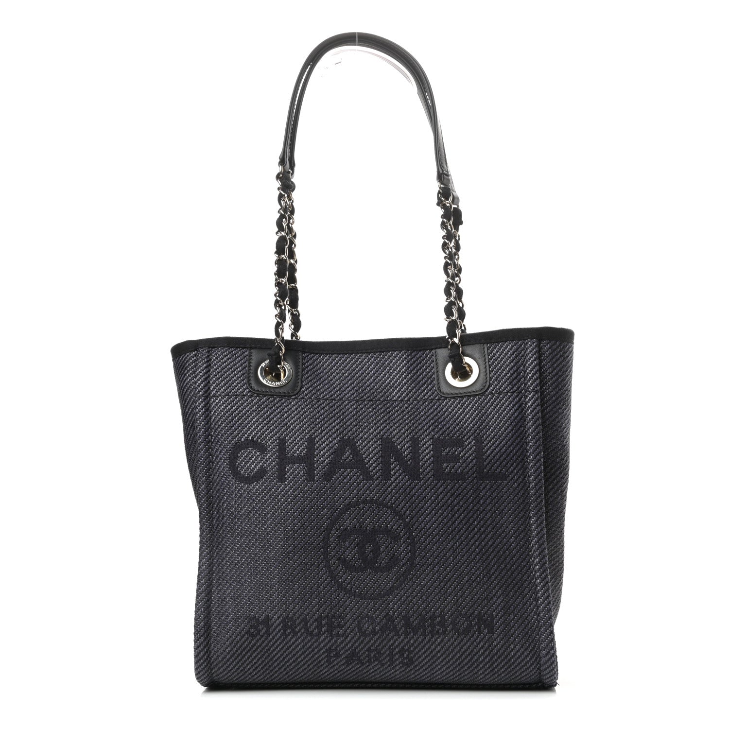 Chanel Mixed Fibers Calfskin Mini Deauville Tote Black 1 of 10