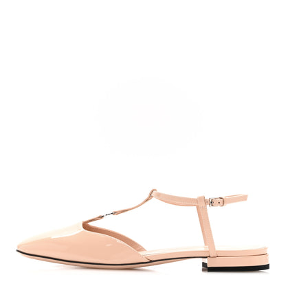 Gucci Vernice Crystal Double G Ballet Flat 37.5 Skin Rose 1 of 8