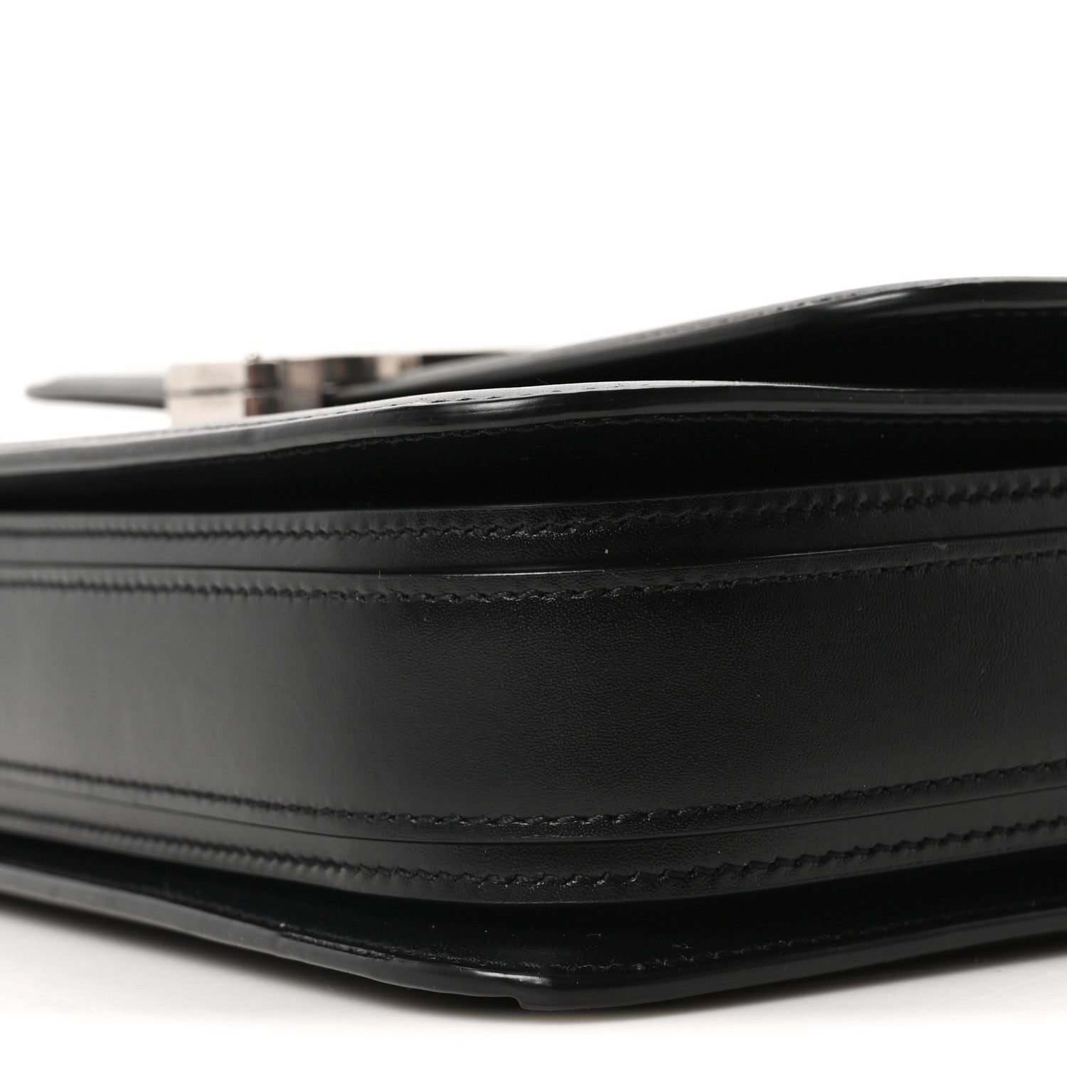 Saint Laurent Box Calfskin Monogram Medium Solferino Satchel Black 10 of 10